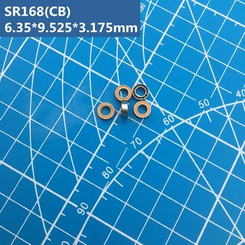 Transport gratuit 2 buc ABEC-7 SR168-2RS (6.35*9.525*3.175 mm) Hibrid ceramice din oțel inoxidabil rulment SR168 2RS CB pentru pescuit