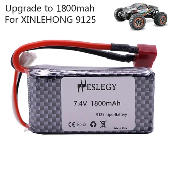 Upgrade 7.4 V 1600mah să 1800mah Baterie Lipo Pentru XINLEHONG 9125 Control de la Distanță Rc Piese de Schimb Auto 9125 Accesoriu baterie 7.4 V