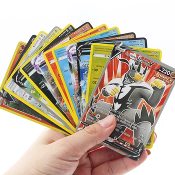 Versiunea în limba engleză Aleatoare 42 Buc cutie de Fier Carduri Pokemon Gold Feliuta spaniolă Vmax GX Energie Carte de Colectie Rara de Luptă Antrenor Băiat