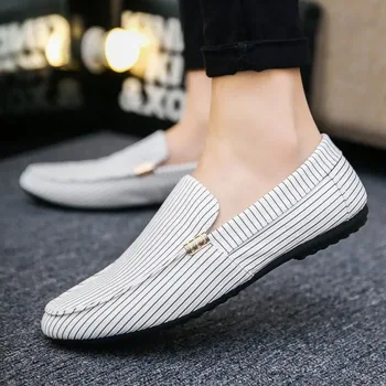 Wnfsy Bărbați Plat Mocasini Casual de Dimensiuni Mari Ușoare și Confortabile Pantofi pentru Bărbați Respirabil Non-alunecare Moale Pantofi de Panza Zapatillas