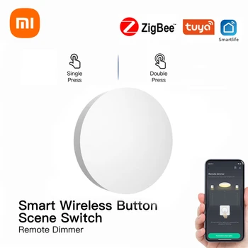 Xiaomi Tuya ZigBee Butonul Scenă Comutator Multi-scena Hidraulic Inteligent Comutator Wireless de Automatizare a Lucra Cu Viață Inteligentă APP Smart Home