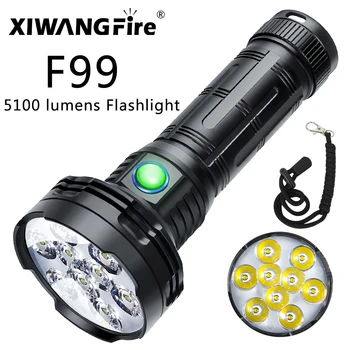 XIWANGFIRE F99 Lanterna LED-uri Puternice 5100lm 32850 Baterie Lanterna USB C Reîncărcabilă Lanterna Camping în aer liber Lumina