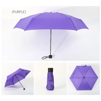 Zi C Pliabil Soare Bomboane Umbrela de Buzunar Ploios Gear s Mini Ploaie de Călătorie de Călătorie de Pliere Culoare