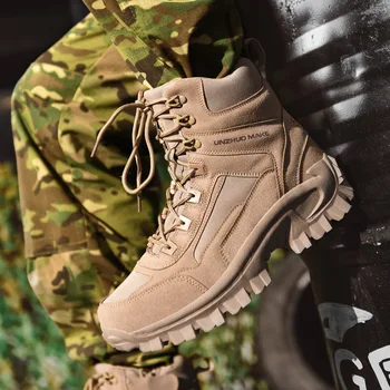 În aer liber Deșert Armata Cizme Barbati Drumetii, Camping Pantofi 2023 Toamna/Iarna Formare Cizme High Top pentru Bărbați Bocanci Militari
